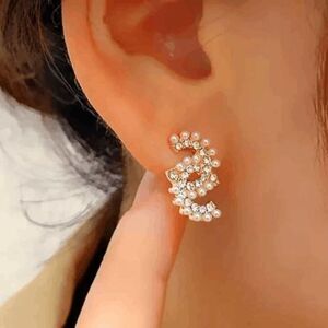 2/$21 Elegant Spiral Pearl Earrings